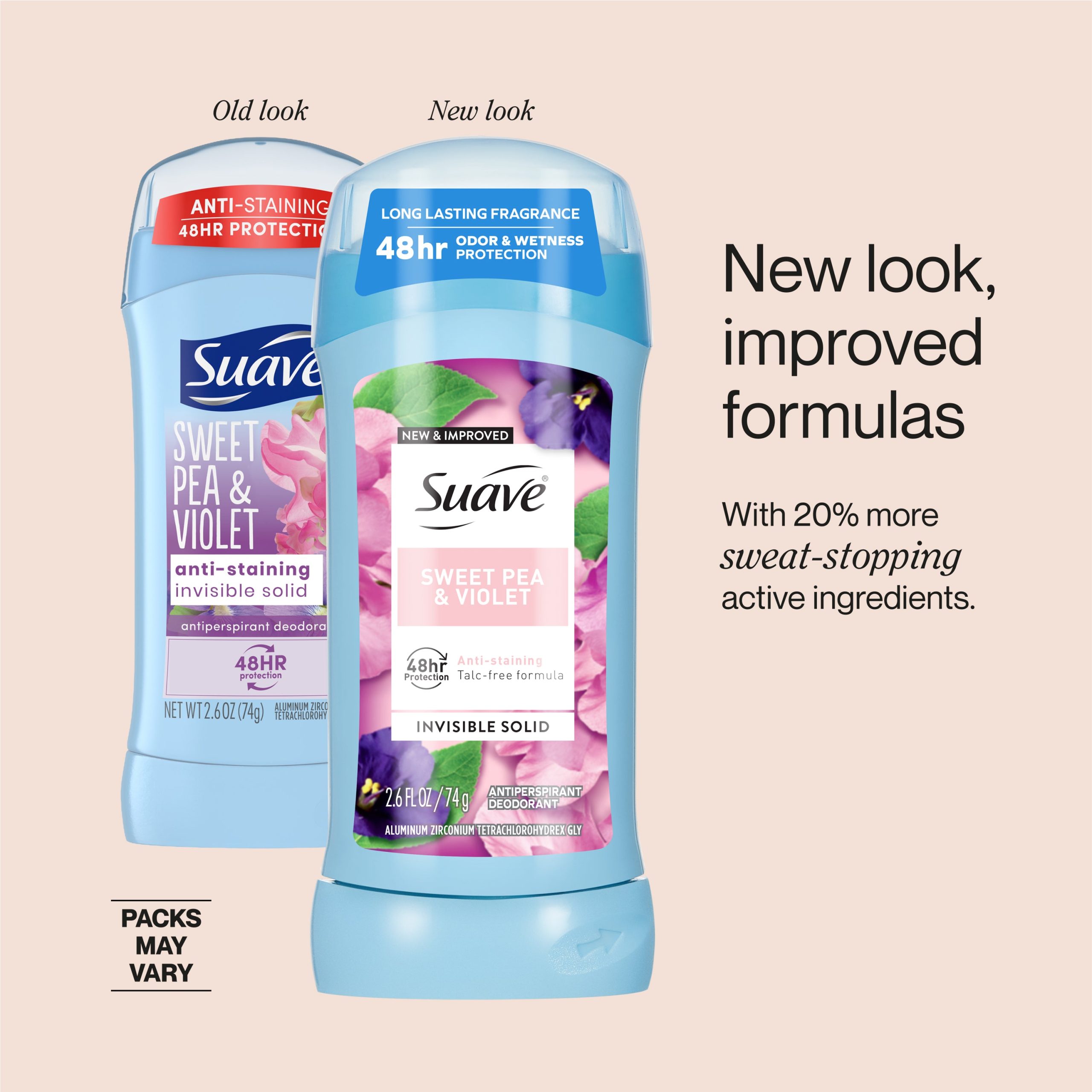 Sweet Pea & Violet Invisible Solid Antiperspirant Deodorant Stick - Image 2