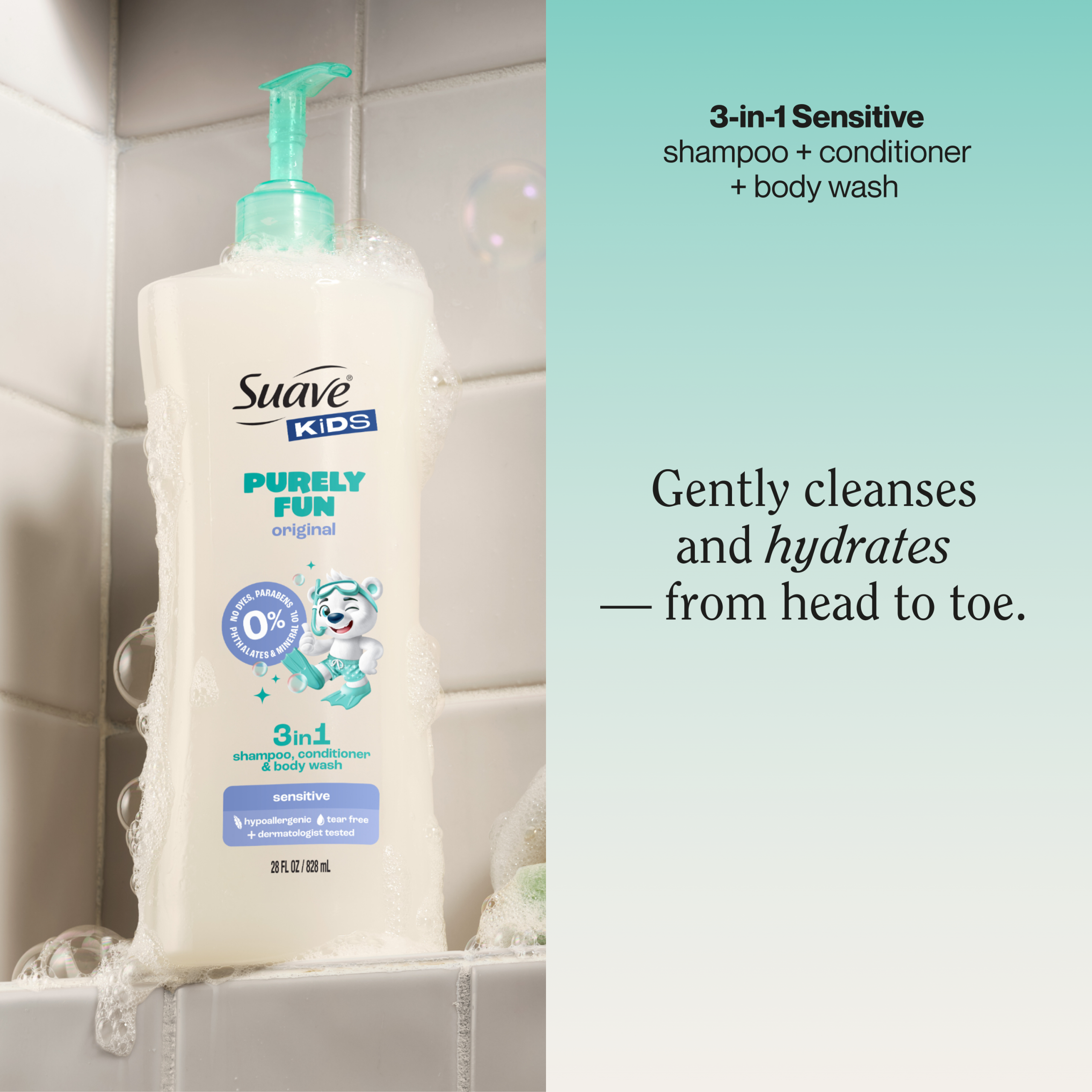 Purely Fun Moisturizing 3-in-1 Shampoo. Conditioner. Body Wash - Image 3