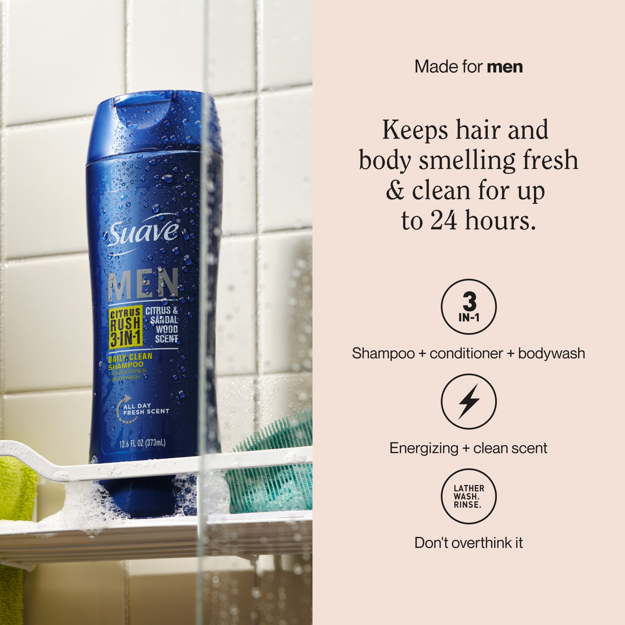 Men's Citrus Rush 3-in-1 Shampoo. Conditioner. & Body Wash - Image 2